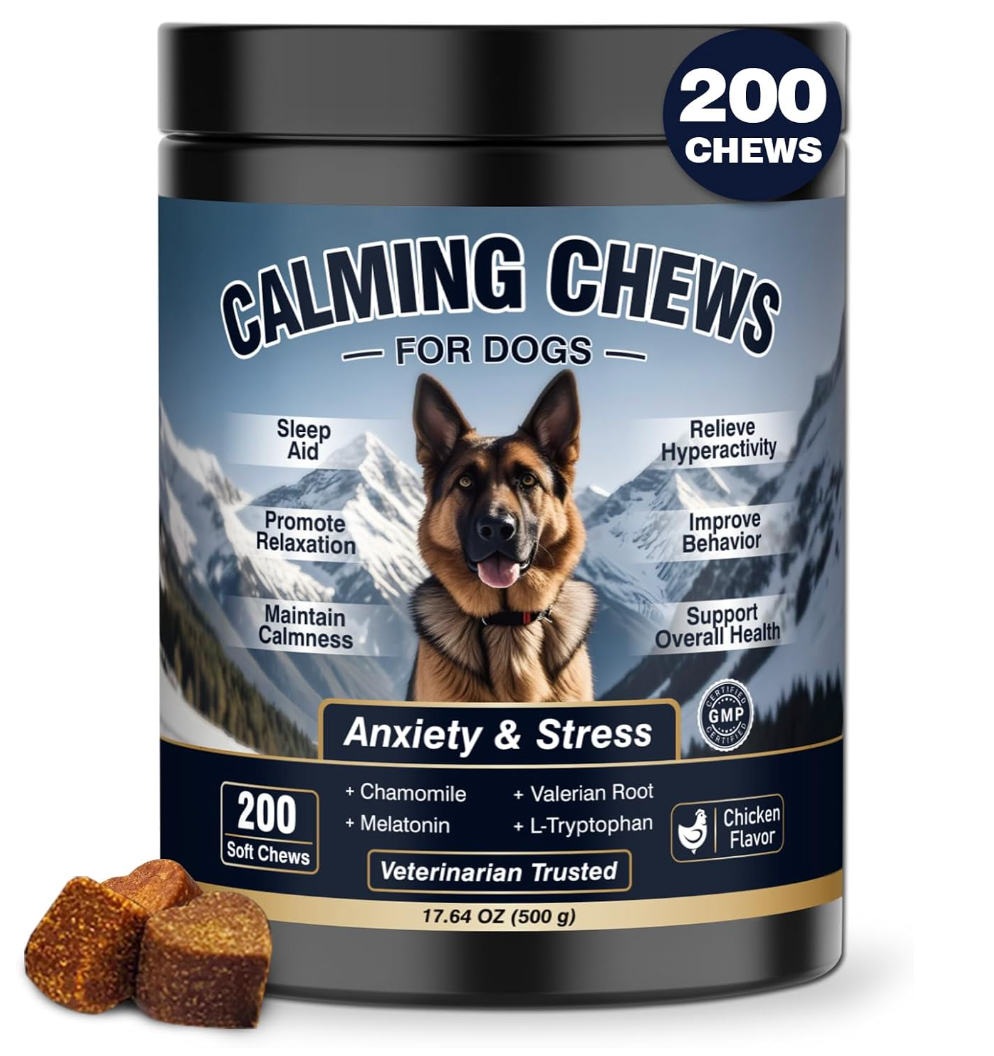 Pet Calming Supplement Dog Calming Chews, 200 soft chews